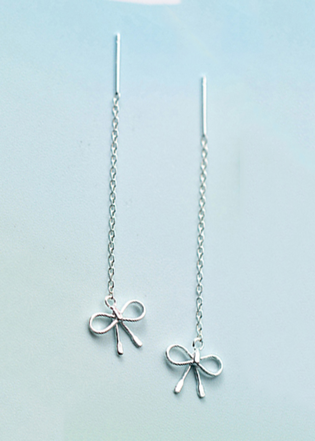 Bông Tai Nữ | Bông Tai Nữ Bạc S925 Thắt Nơ B2444 - Bảo Ngọc Jewelry