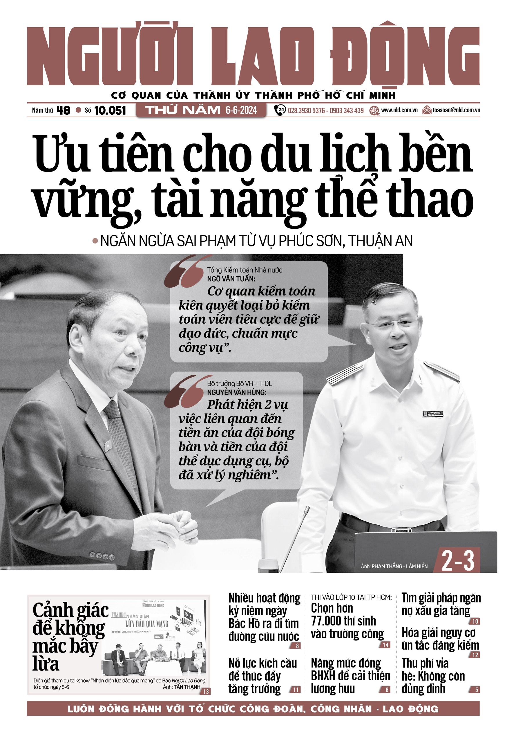 Nhật báo Người Lao Động từ ngày 03-06-2024 đến 09-06-2024