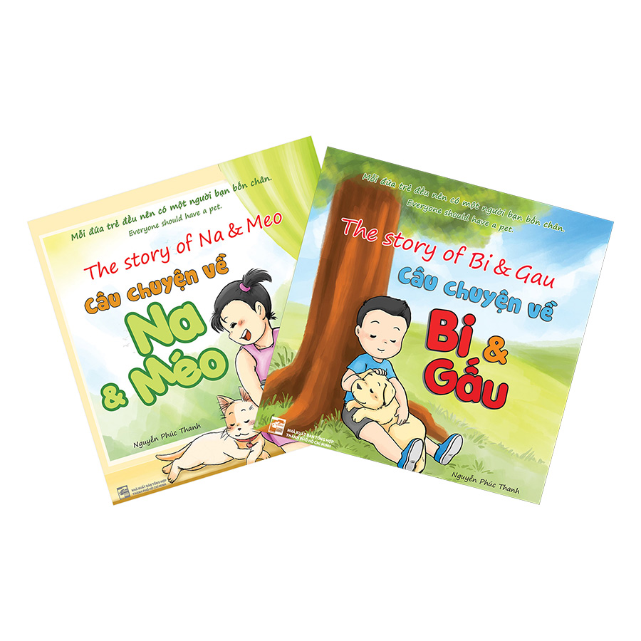 Combo 2 Cuốn Truyện Tranh Song Ngữ: Câu Chuyện Bi &amp; Gấu Và Na &amp; Méo