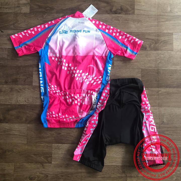 Quần áo đạp xe , Bộ quần áo xe đạp nữ RIDING FUN PKXD-1044