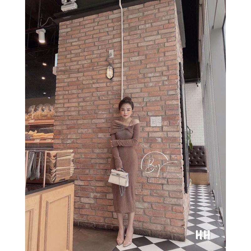 Đầm body vai nơ