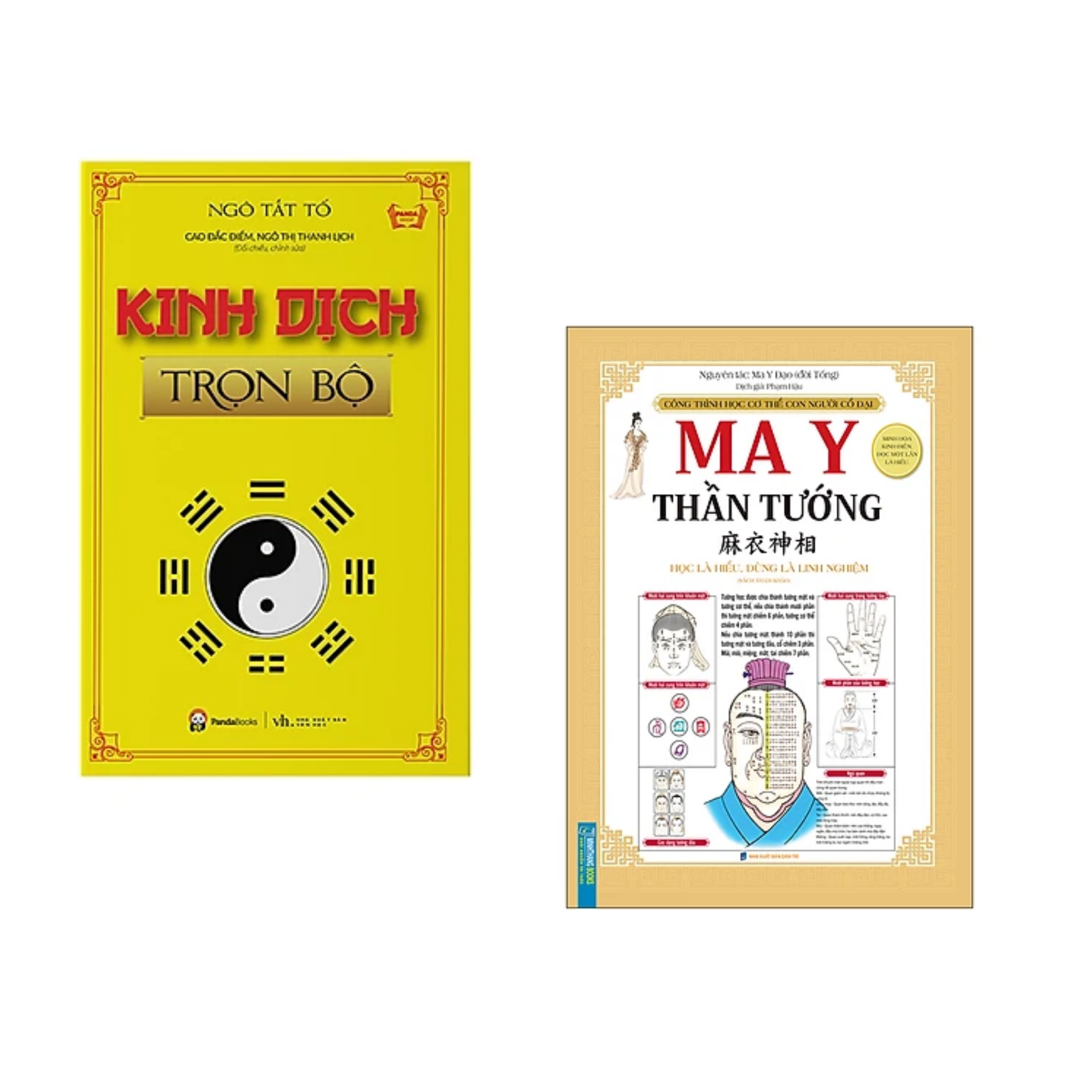 Combo 2 cuốn: Kinh Dịch Trọn Bộ +Ma Y Thần Tướng/ / Tặng kèm Bookmark Happy Life