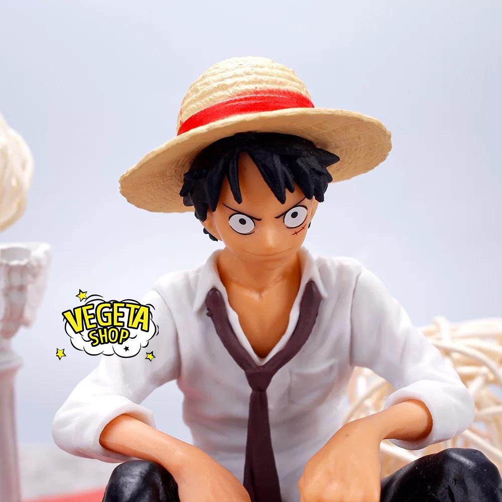 Mô hình One Piece - Luffy mũ rơm ngồi - Kích thước 8x12cm - Mô hình cực chắc tay, to, nặng, nét, đẹp