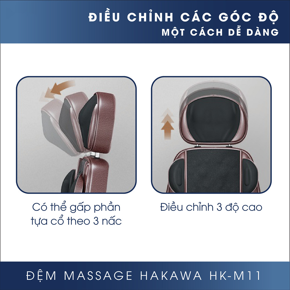 ĐỆM MASSGE HỒNG NGOẠI TOÀN THÂN CAO CẤP HAKAWA HK-M11 - HÀNG CHÍNH HÃNG