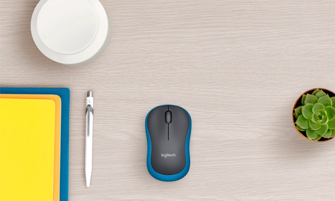 Chuột không dây Logitech M185 Xanh Dương - Thiết kế