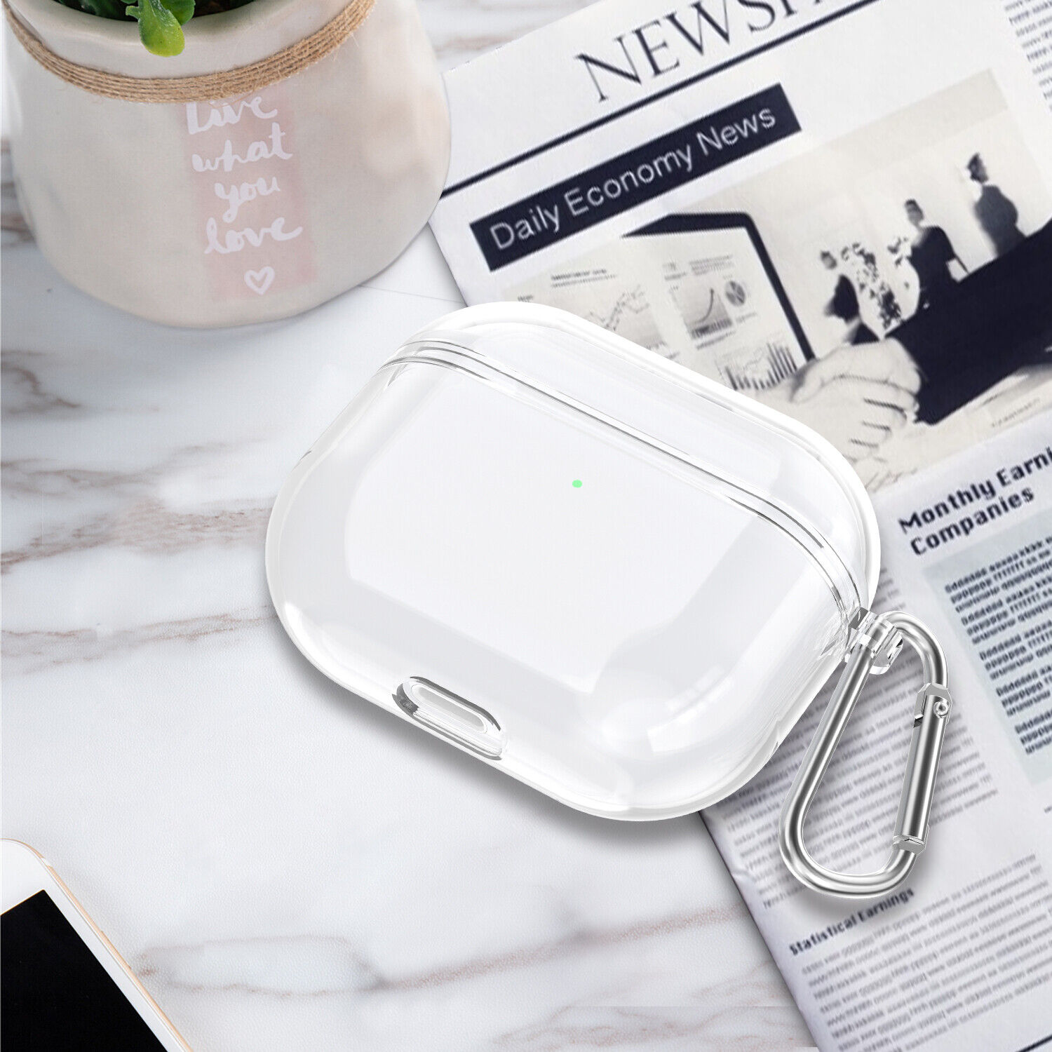 Bao case chống sốc trong suốt cho Airpods Pro hiệu Likgus Clear Shell - Hàng nhập khẩu