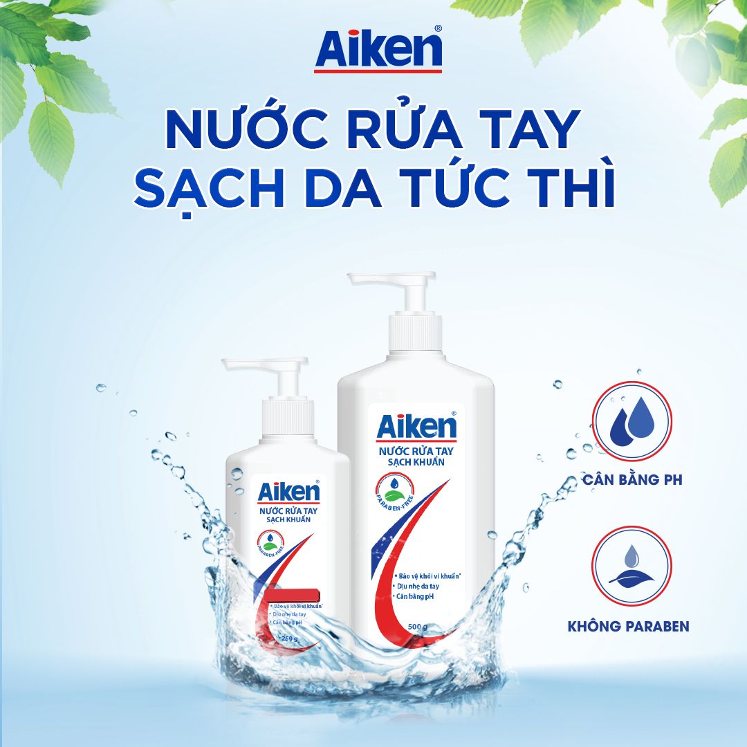 Aiken Nước rửa tay Sạch khuẩn 250g