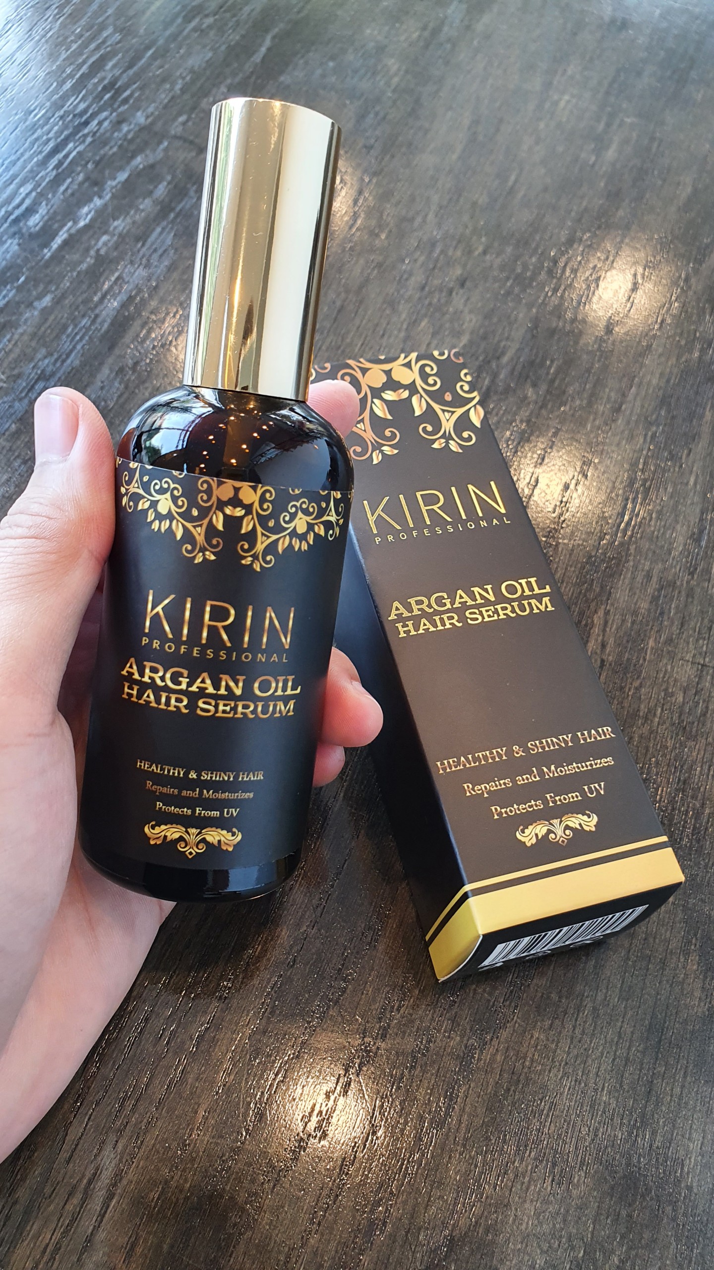 COMBO 2 TINH DẦU ARGAN KIRIN 100ML (HAIR SERUM) + 1 HỘP THỦY TINH CAO CẤP