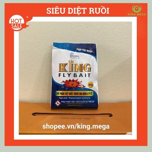 Diệt ruồi cống - Siêu hiệu quả diệt ruồi nhanh - An toàn tuyệt đối( Gói 20g Trắng xanh) - King Fly Bait