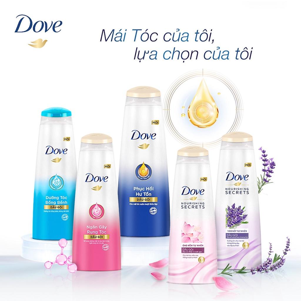 Combo Dầu Gội + Kem Xả Dove Phục Hồi Tóc Hư Tổn 140 Gram x2