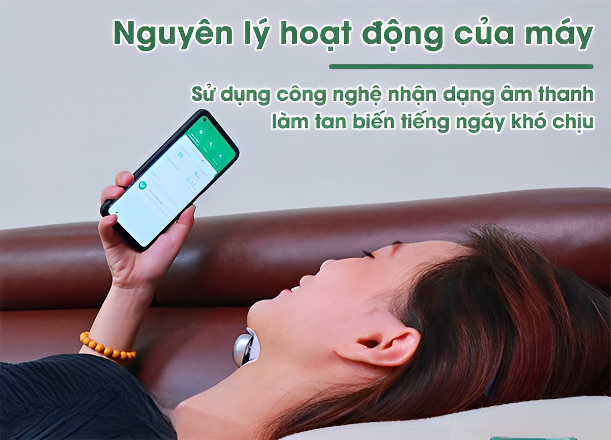 Máy chống ngáy ngủ,thiết bị chống ngáy ngủ Snore Circle HT56,dụng cụ chống ngáy với xung tần số thấp,quản lý bằng app dễ dàng cho bạn giấc ngủ sâu và trọn vẹn