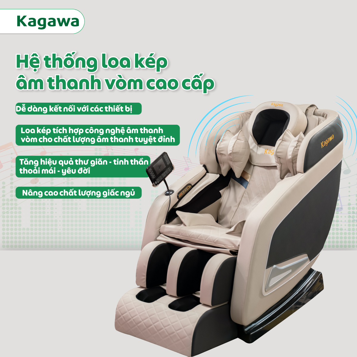 Ghế massage trị liệu toàn thân KAGAWA K28 PRO [FULL QUÀ TẶNG] công nghệ mát xa nhiệt hồng ngoại tân tiến giúp thư giãn, giảm stress tại nhà