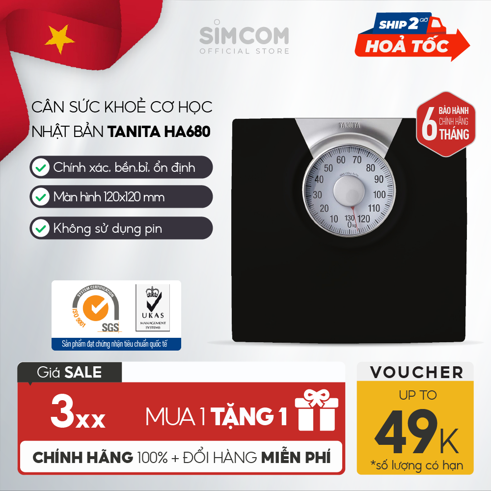Cân sức khoẻ cơ học Tanita HA680 Nhật Bản,Cân Tanita, chính hãng nhật bản,cân cơ học,cân chính hãng,cân nhật bản,cân sức khoẻ y tế,cân sức khoẻ gia đình,cân sức khoẻ cao cấp,cân120kg,cân 130kg,Cân sức khoẻ mini – Đen