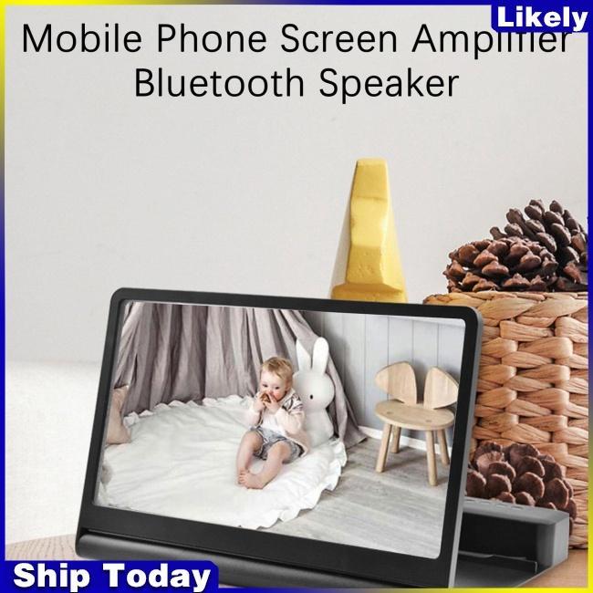 Giá Đỡ Khuếch Đại Âm Thanh Điện Thoại Di Động F12 Hd Màn Hình Lớn 12 Inch Bluetooth 6d