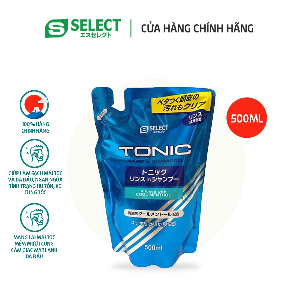 Dầu gội xả bạc hà mát lạnh dành cho nam S Select Nhật Bản