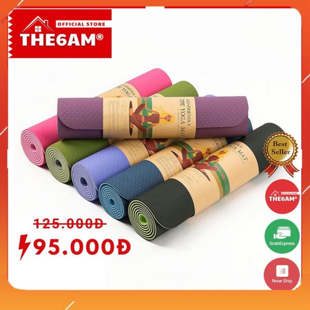 Thảm Tập Yoga Cao Cấp 2 Lớp _ Thảm Yoga Chống Trượt Dày 6mm