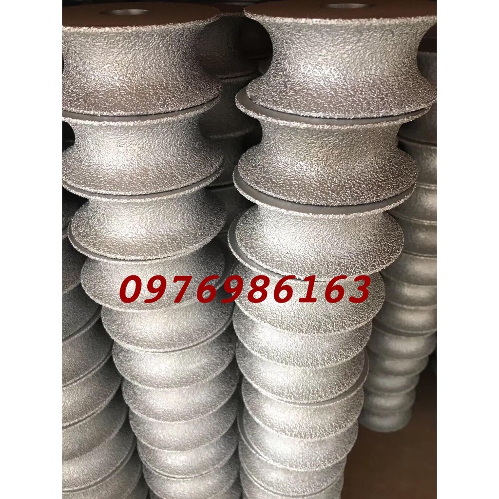 Bát soi phào tròn D75 lắp máy mài tay, Đầu bo phào đá