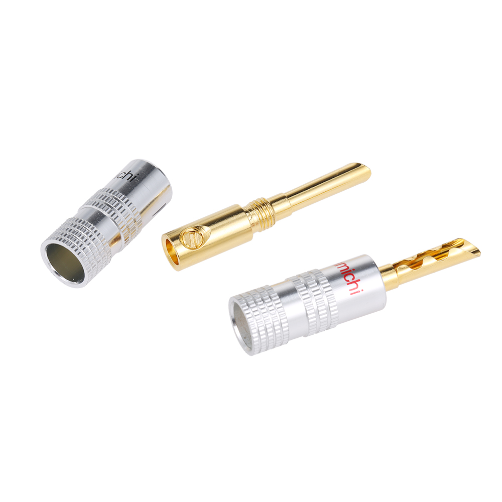 Bộ Khuếch Đại Âm Thanh Đầu Cắm Chuối Bằng Đồng Mạ Vàng 24K 4mm, Màu Đen & Đỏ