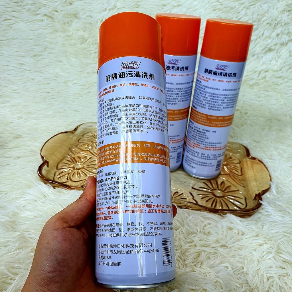 CHAI XỊT VỆ SINH NHÀ BẾP KITCHEN CLEANER 500ML DẠNG BỌT - Xịt Tẩy Rửa Đa Năng – Nước Tẩy Rửa Dầu Mỡ Nhà Bếp