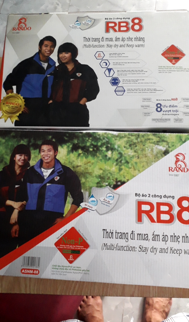 Áo mưa bộ RANDO 2 công dụng RB8 - ASNM-88 – Thời trang đi mưa, ấm áp nhẹ nhàng - Giao Màu Ngẫu Nhiên