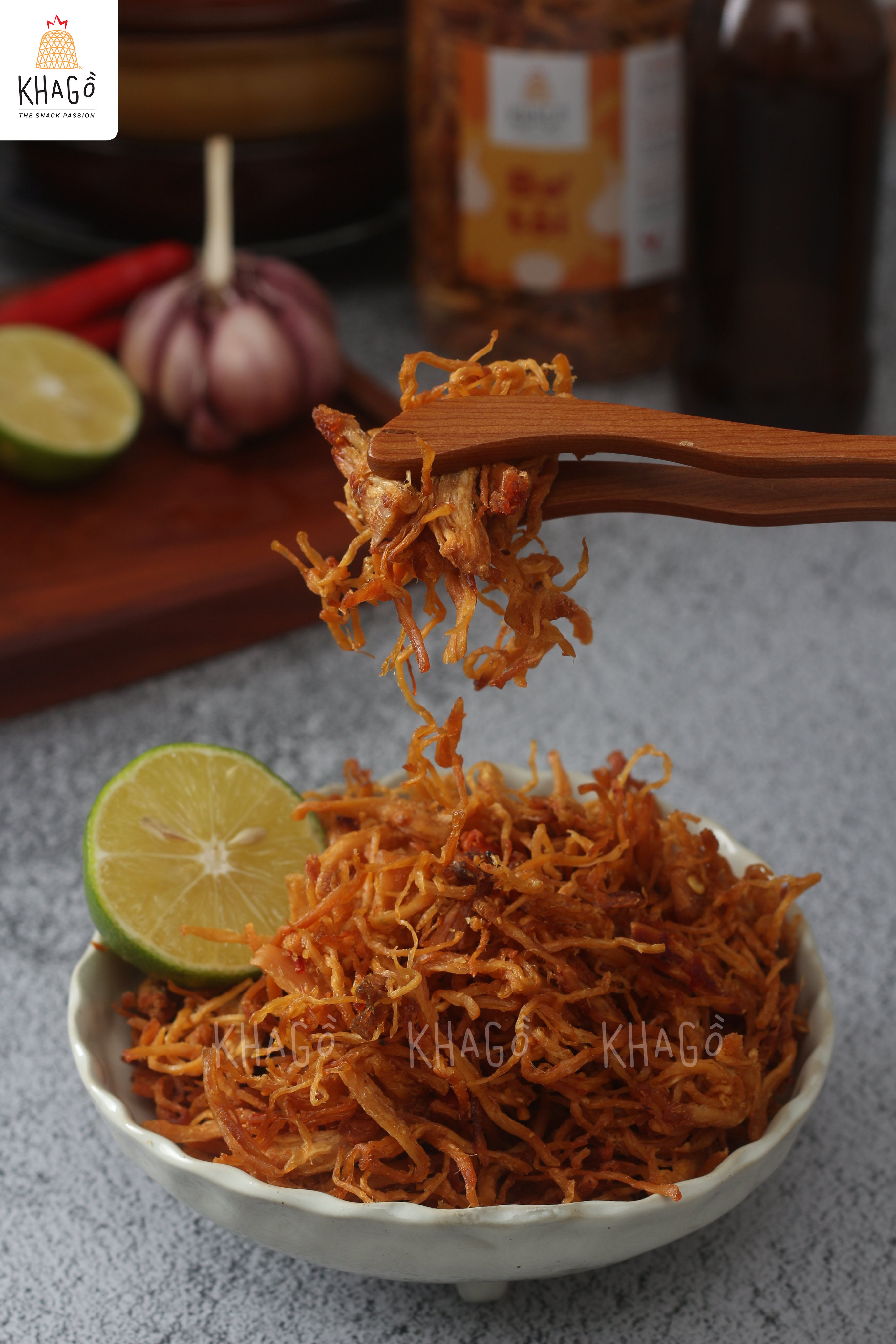 KHÔ GÀ BƠ TỎI 300gr | KHA GỒ | Ăn Vặt Văn Phòng, Du Lịch, Tết, Sài Gòn Ngon