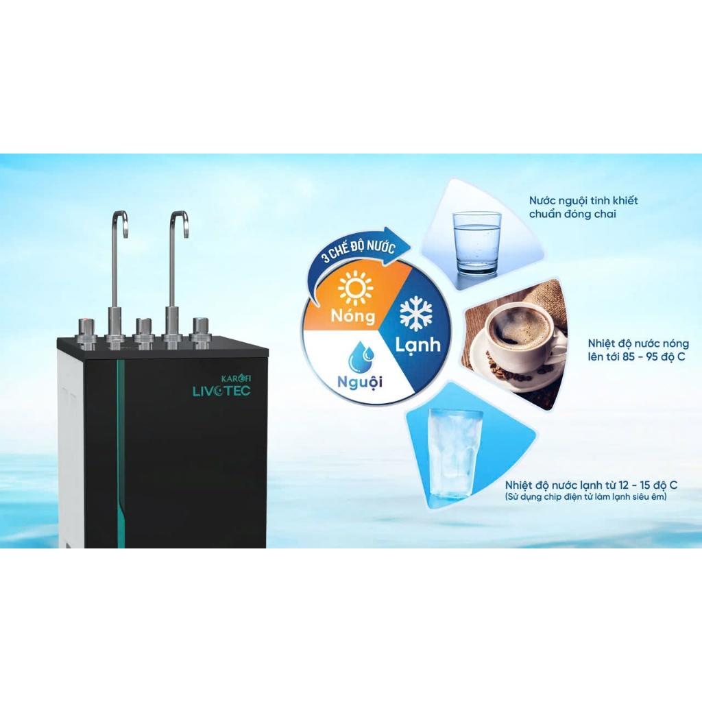[TẶNG BỘ LÕI] Máy lọc nước nóng lạnh RO 10 lõi Karofi Livotec 616 - Lắp đặt miễn phí toàn quốc - Bảo hành 36 tháng - Hàng Chính Hãng