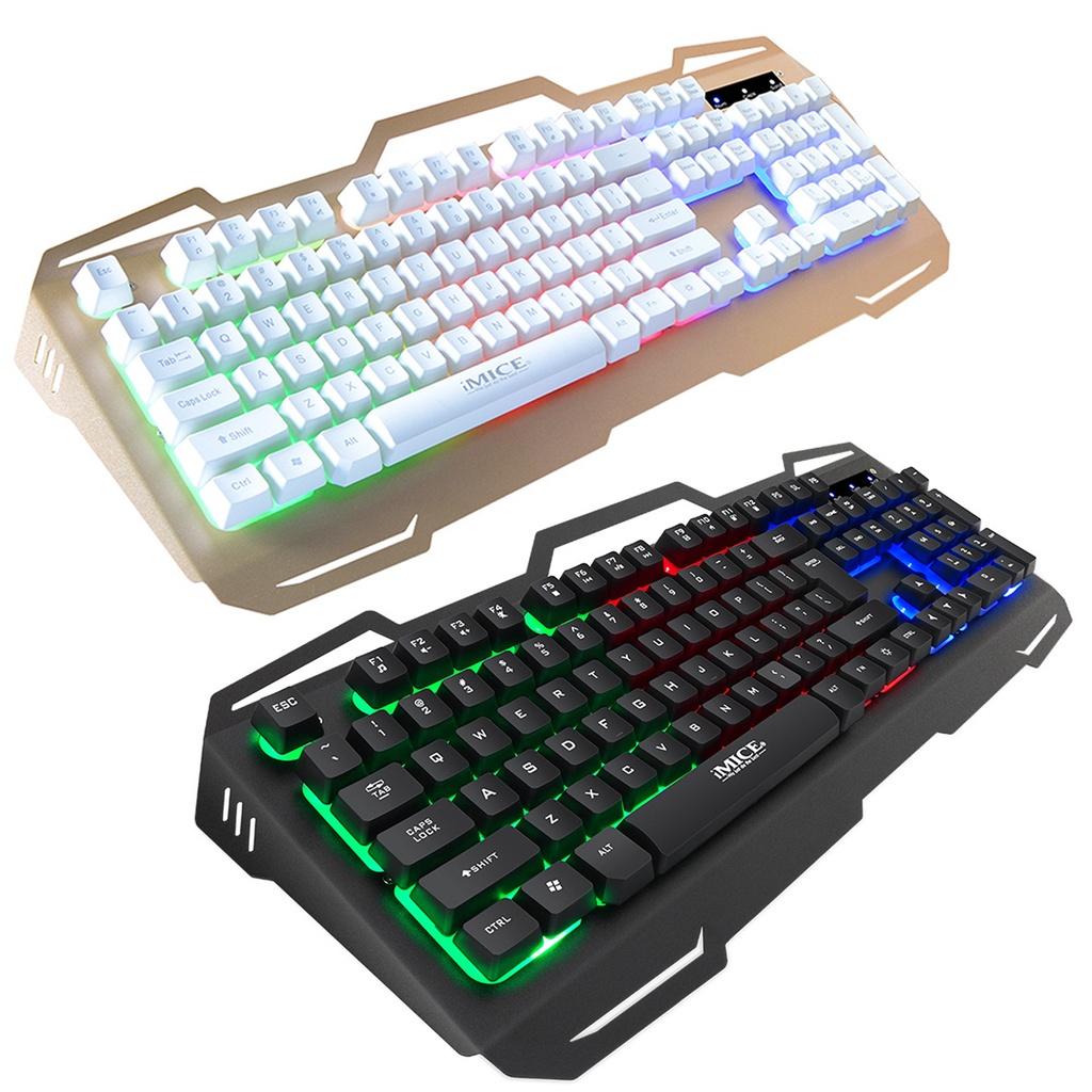 Bàn phím chơi game IMICE AK-400 tích hợp đèn LED nhiều màu sắc cho máy tính