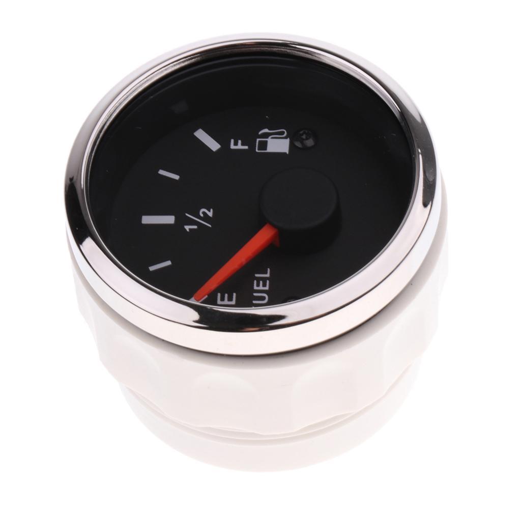 1 Set 2'' LED Display Car Boat Pointer Fuel Level Gauge Meter Sensor E-1/2-F