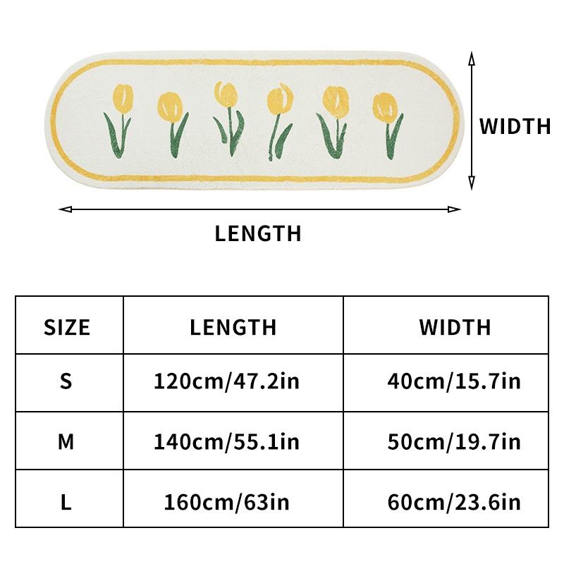 Thảm Trải Sàn Mềm Mại Chống Trượt Hình Hoa Dành Cho Trang Trí Nhà Cửa