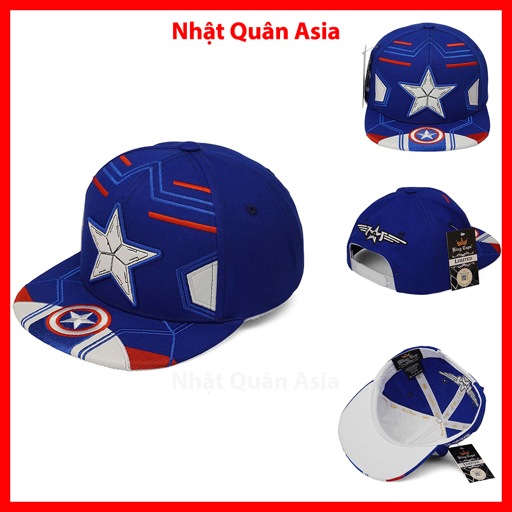 Nón trẻ em Captain America thêu ngôi sao snapback cao cấp siêu dễ thương - Nhật Quân Asia nhatquanasia capman