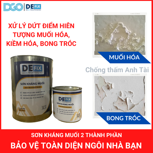 Sơn kháng muối, xử lý tường bị muối hóa, kiềm hóa, loang màu loại 3.75kg