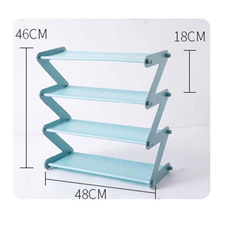 Kệ Giày Dép 4 Tầng Chữ Z Đa Năng Gấp Gọn
