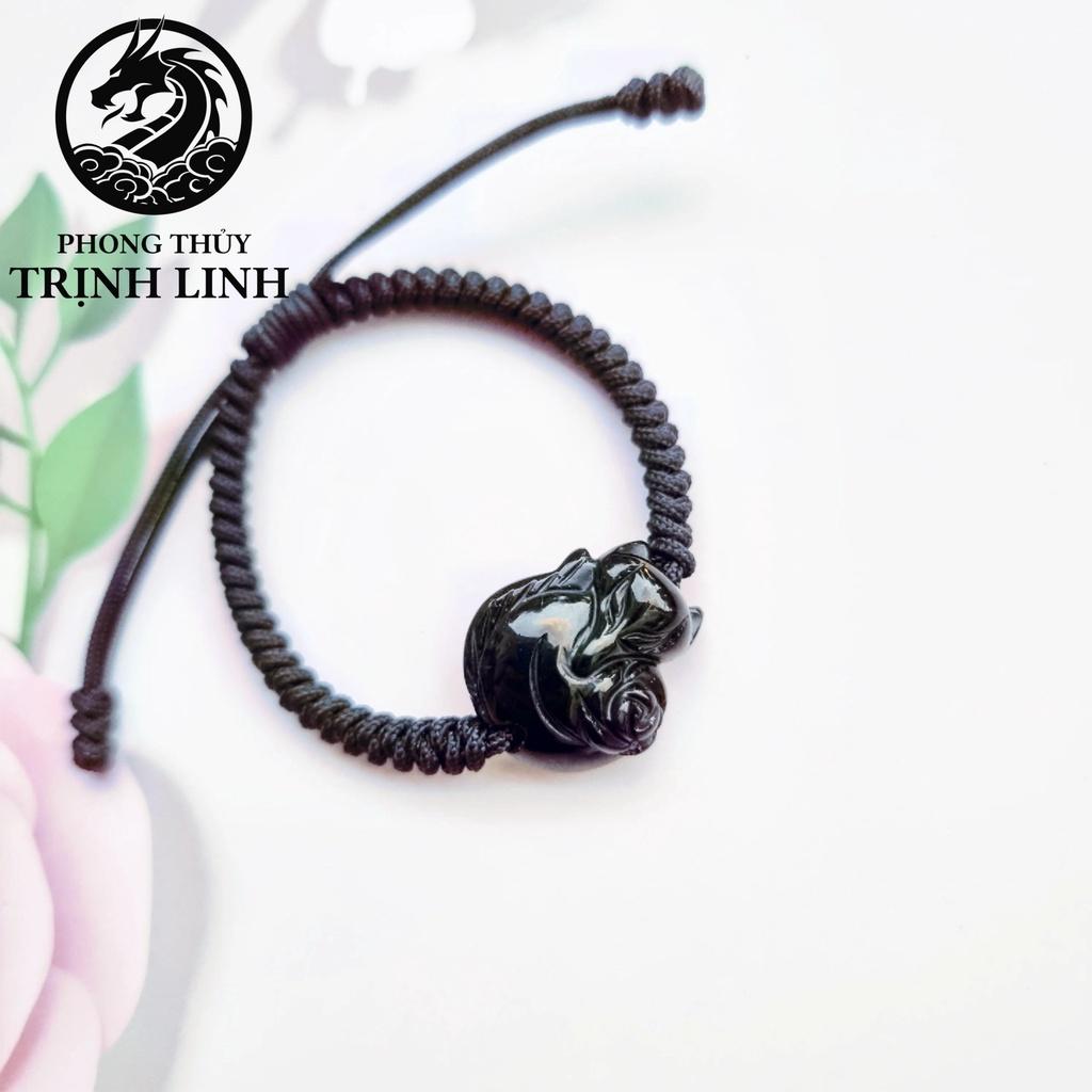 VÒNG TAY HỒ LY - TỲ HƯU MÀU ĐEN TẾT CHỈ