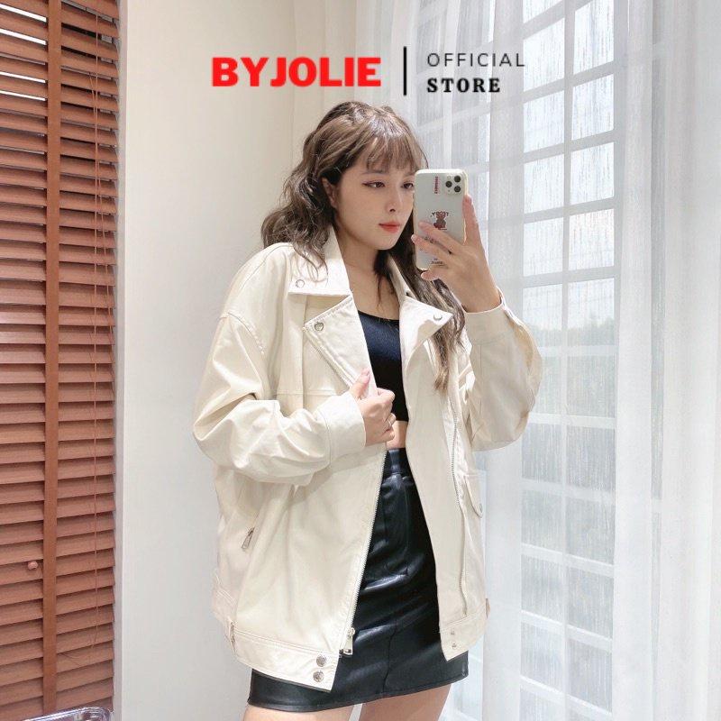 Áo khoác da LEA JACKET Byjolie da mềm dày dặn lót lụa