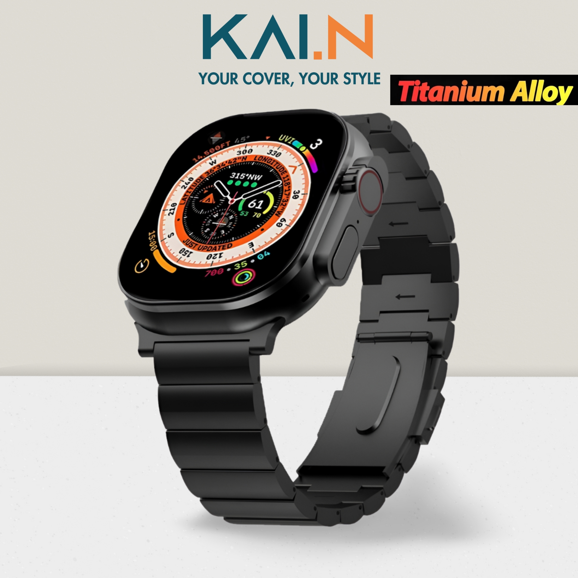 Dây Đeo Thay Thế Titan Dành Cho Apple Watch Ultra / Apple Watch Series 1-8/SE/SE2022, Kai.N Transformer Titanium - Hàng Chính Hãng