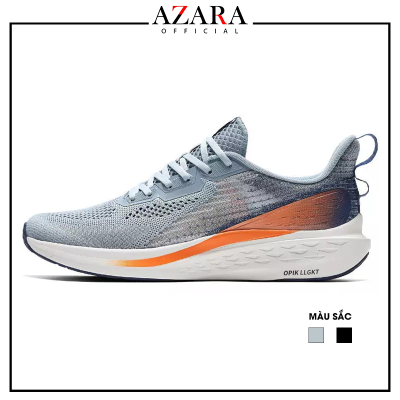 Giày Thể Thao Nam AZARA- Sneaker Màu Đen - Xanh, Giày Thể Thao Chạy Bộ Thoải Mái, Vải Thoáng Khí, Êm Chân - G5416