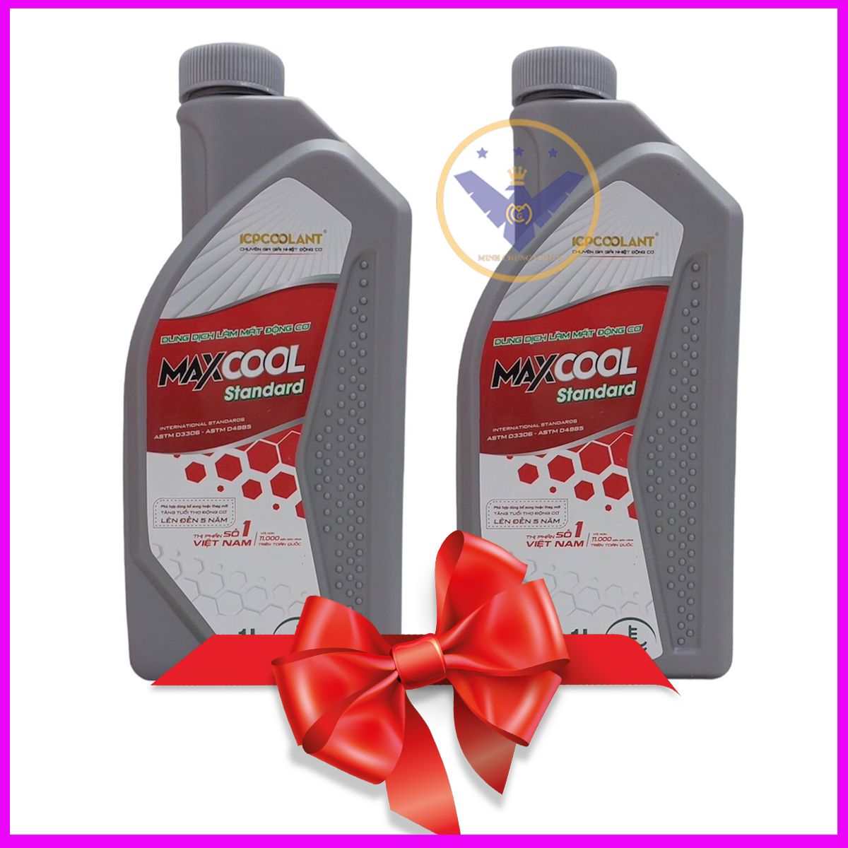COMBO 2 lon nước làm mát xe ô tô, xe máy Maxcool Standard lon 1L