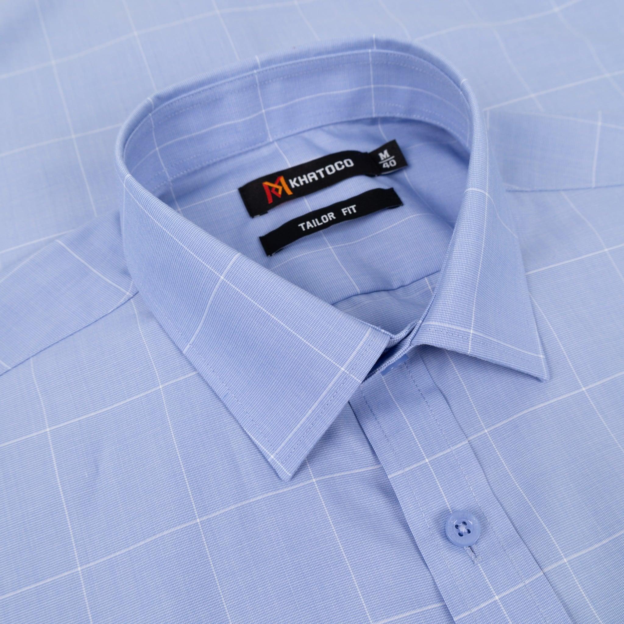 Áo sơ mi nam KHATOCO Tailor Fit dài tay A1MD538T1-CNCR790-2707-D