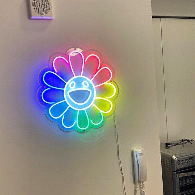 Đèn led neon hình hoa mặt cười