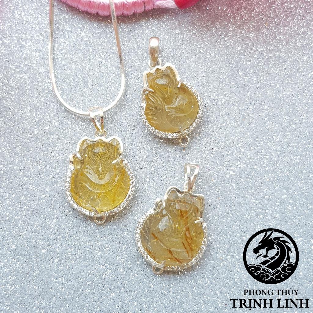 VÒNG CỔ VIỀN BẠC HỒ LY - TỲ HƯU VÀNG ÁNH KIM ĐẸP