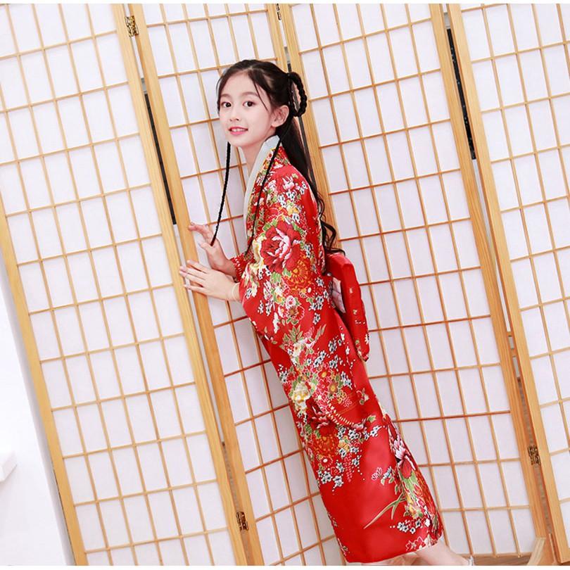 Bộ Kimono Phong Cách Nhật Bản Cho Bé Gái