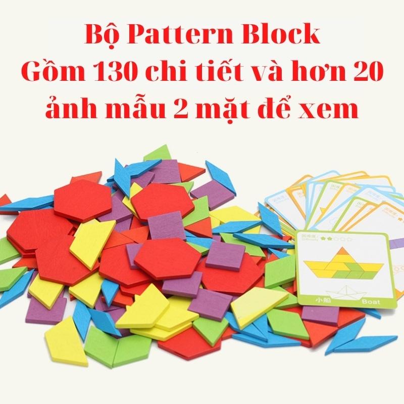 Đồ Chơi Xếp Hình Bộ Xếp Hình Sáng Tạo PATTERN BLOCKS 130 Chi Tiết