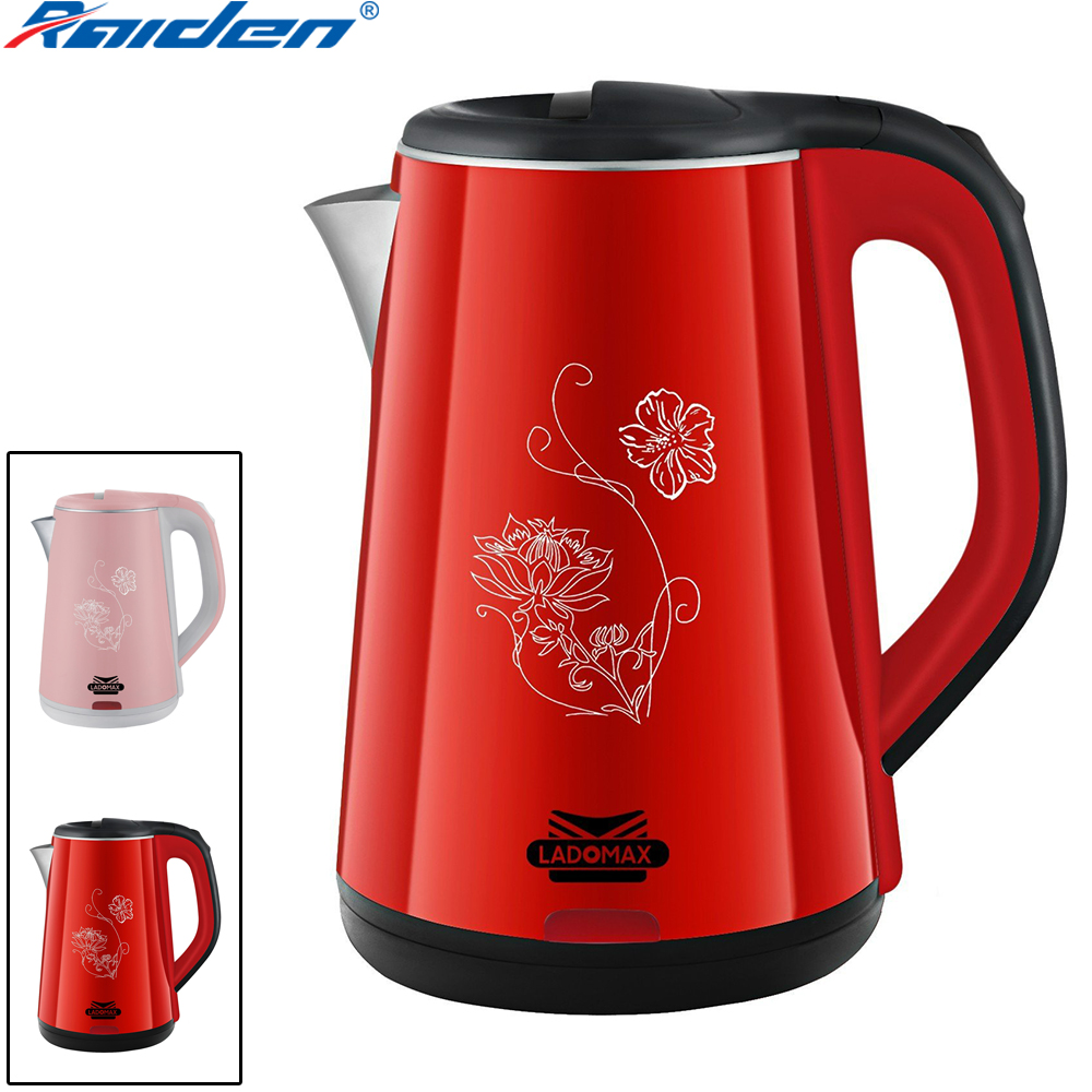 Ấm siêu tốc 2 lớp Ladomax HA-836 dung tích 2L, lòng ấm bằng inox 304, vỏ nhựa cách nhiệt an toàn cho gia đình có trẻ em - Hàng chính hãng