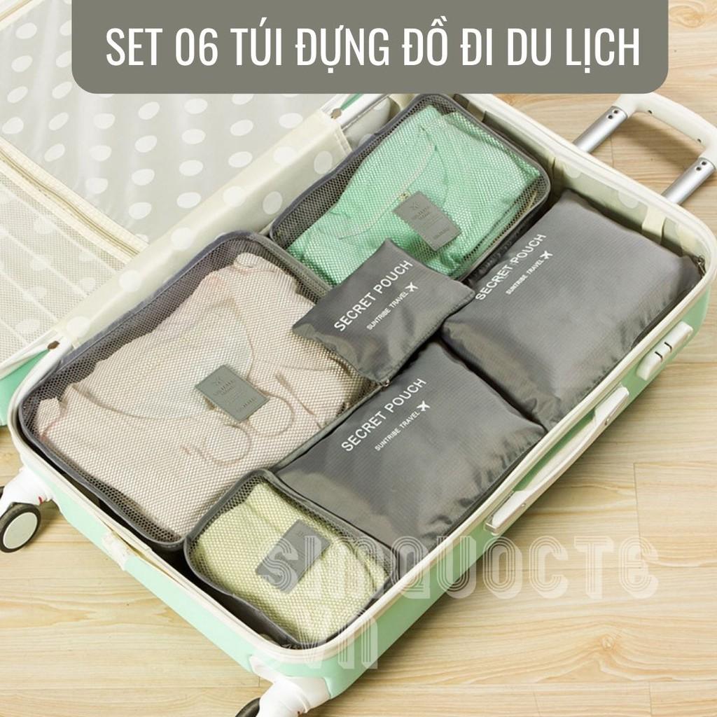 Bộ 6 túi đựng quần áo đồ lót tất vớ đi du lịch chống thấm