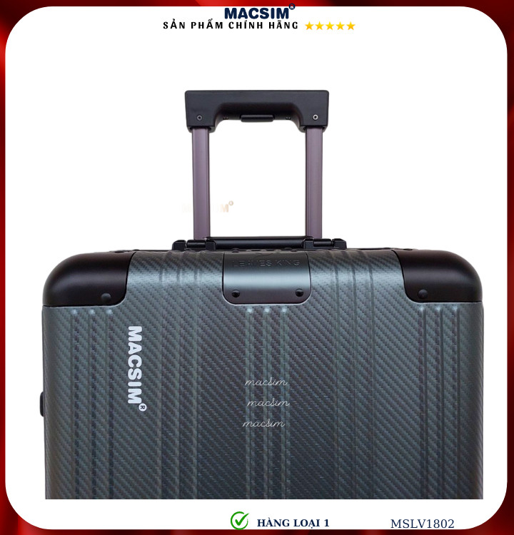 Vali hợp kim nhôm cao cấp Macsim MSLV1802 cỡ 20 inches màu Black, Gun, Blue, Gray hàng loại 1
