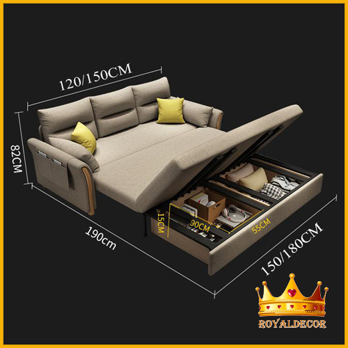 Ghế sofa đa năng thông minh -ghế sofa giường đệm bọt biển - RoyaldecorHN