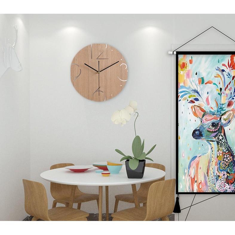 ĐỒNG HỒ TREO TƯỜNG GỖ PHONG CÁCH BẮC ÂU