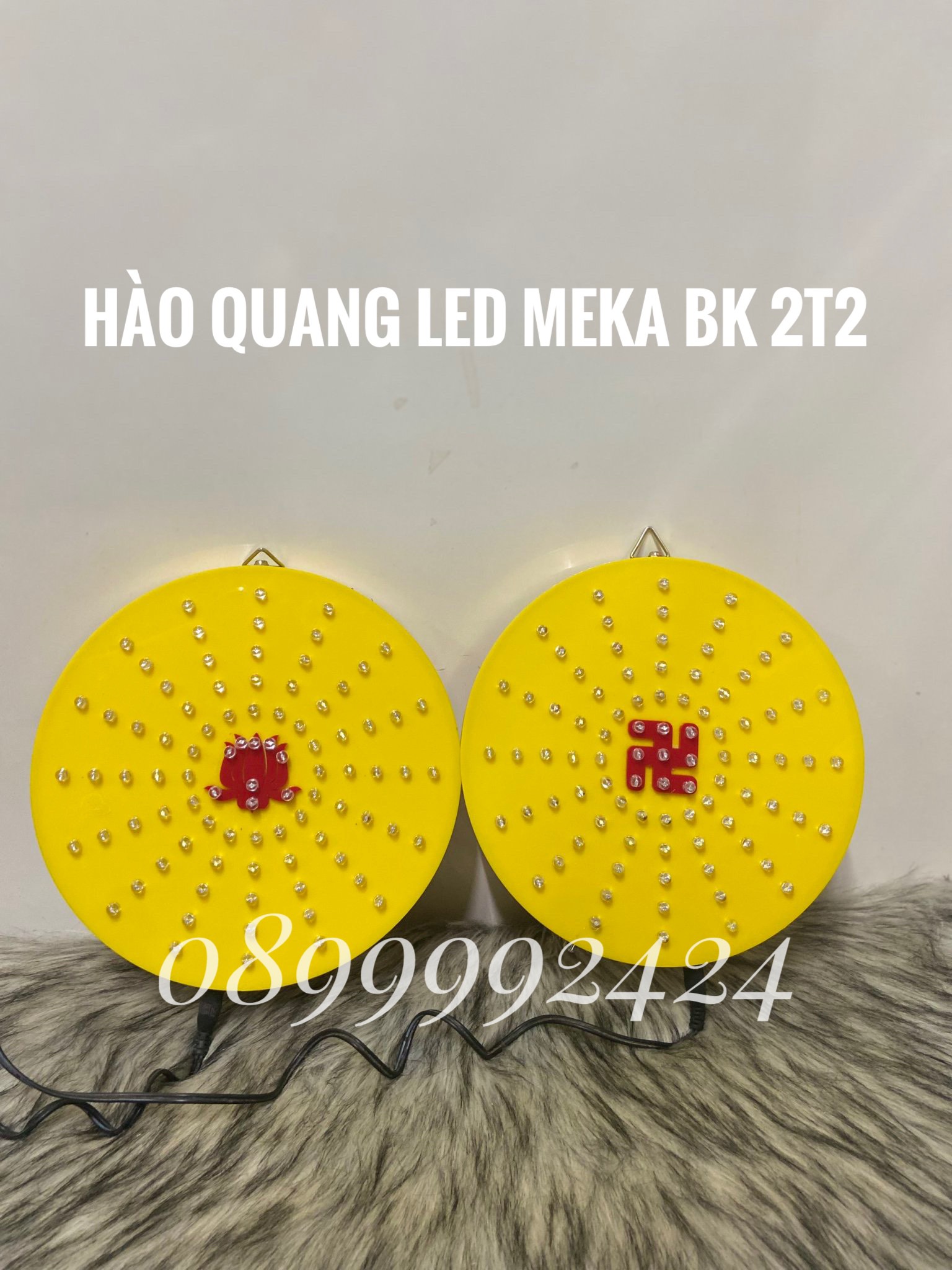 ĐÈN THỜ HÀO QUANG LED MICA SIÊU SÁNG 22CM