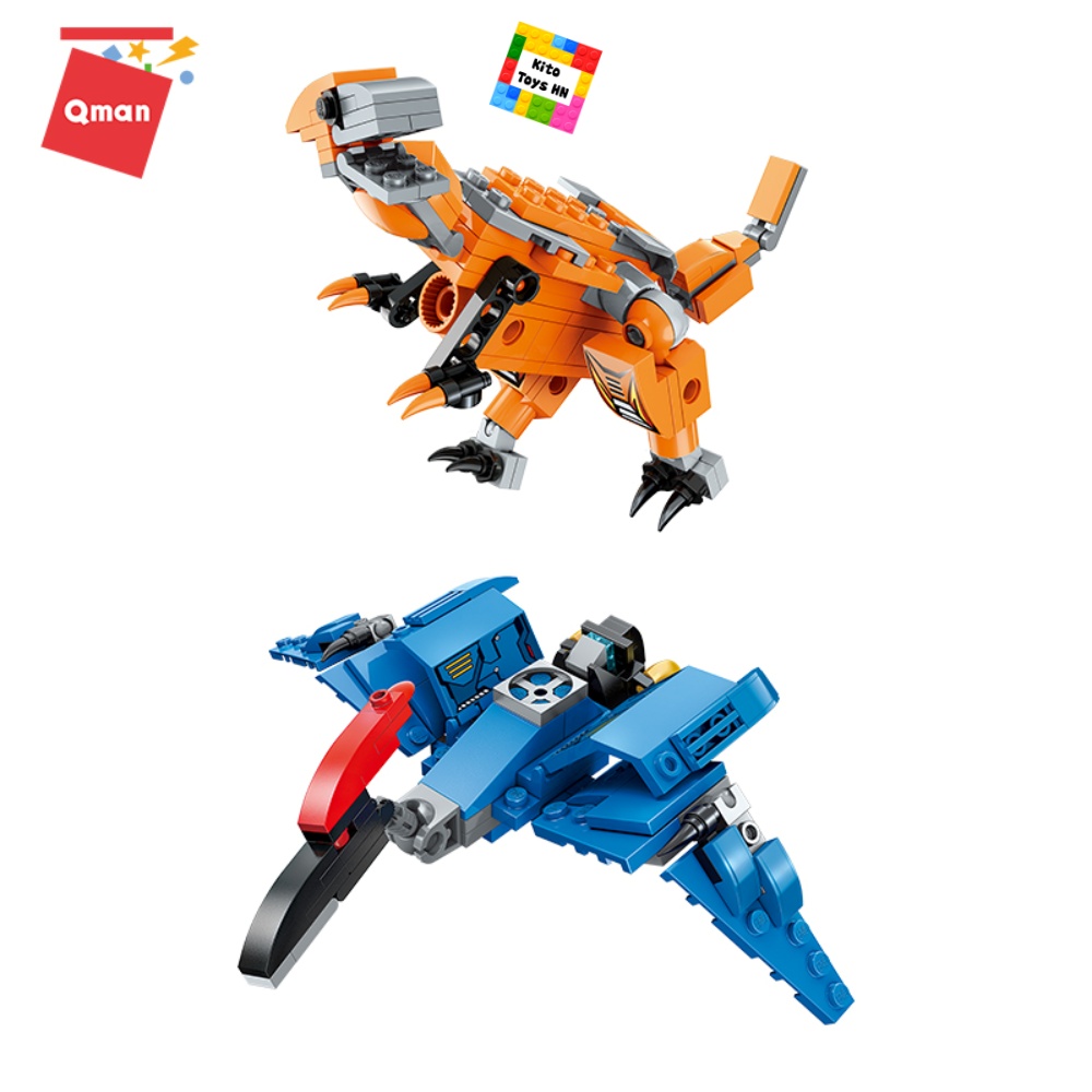 Bộ Lắp Ghép Đồ Chơi Lego Cho Trẻ Từ 6 Tuổi Qman 1414 Robot Người Máy Khủng Long 456 Mảnh Ghép