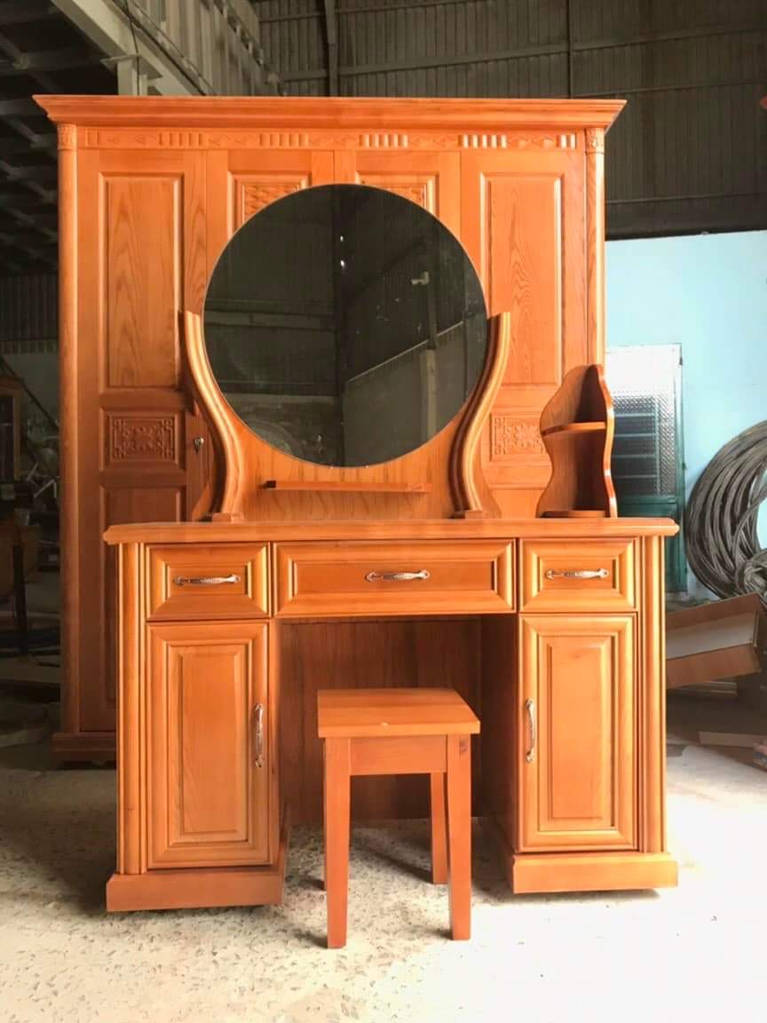Bàn Phấn Bàn Trang Điểm gỗ Xoan Đào...1 M2